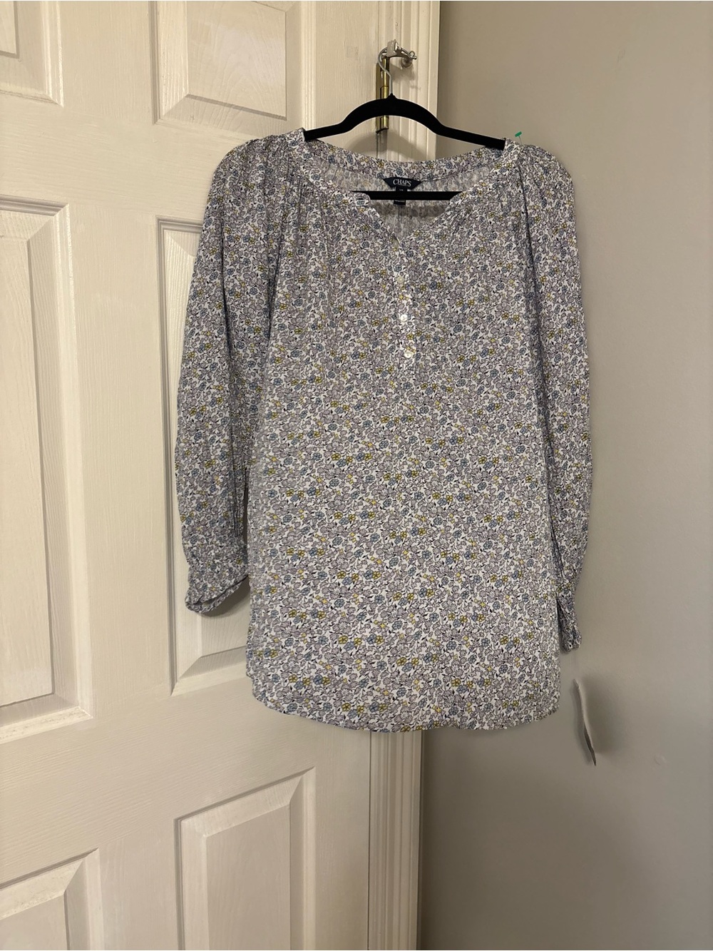 Chaps Floral Blouse NWT Size L
